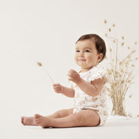 Baby Girls Butterfly Garden Lace Onesie White Floral