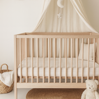 Beige Plaid Flannel Cot Sheet