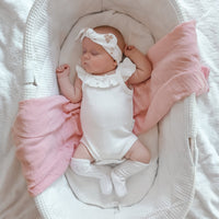 White Rib Singlet Onesie