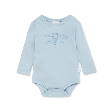 Baby Boy Air Balloon Long Sleeve Print Onesie Bodysuit