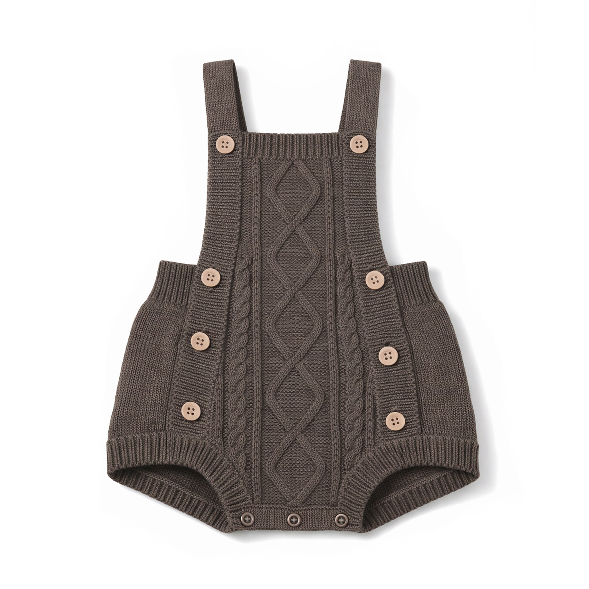 Espresso Cable Knit Romper