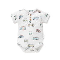 Beach Life AOP Onesie Baby Boys Bodysuit Cars