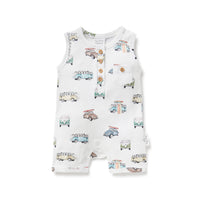 Baby Boy Beach Life Henley Romper One-piece Playsuit