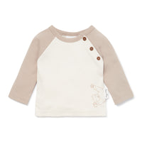 Baby Boys Bear Print Raglan Tee Brown Polar Bears