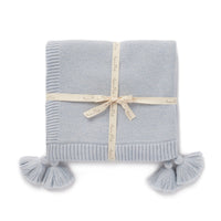 Blue Marle Chunky Knit Blanket