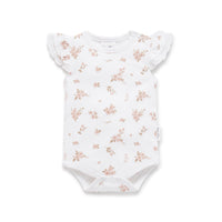 Aster & Oak Organic Cotton Girls Pretty Blossom AOP Onesie