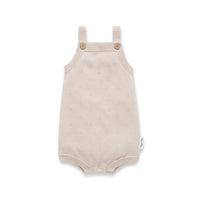 Oatmeal Knit Pointelle Romper