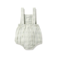 Baby Boys Sage Gingham Muslin Playsuit Romper