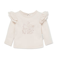 Baby Girl Ruffle Duck Family Print Long Sleeve Top Tee