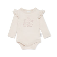 Baby Girl Duck Family Print Flutter Onesie Bodysuit Ruffles