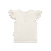 Organic Cotton Deer Fawn Print Flutter Top