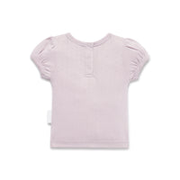 Baby & Toddler Purple Iris Pointelle Puff Sleeve Top