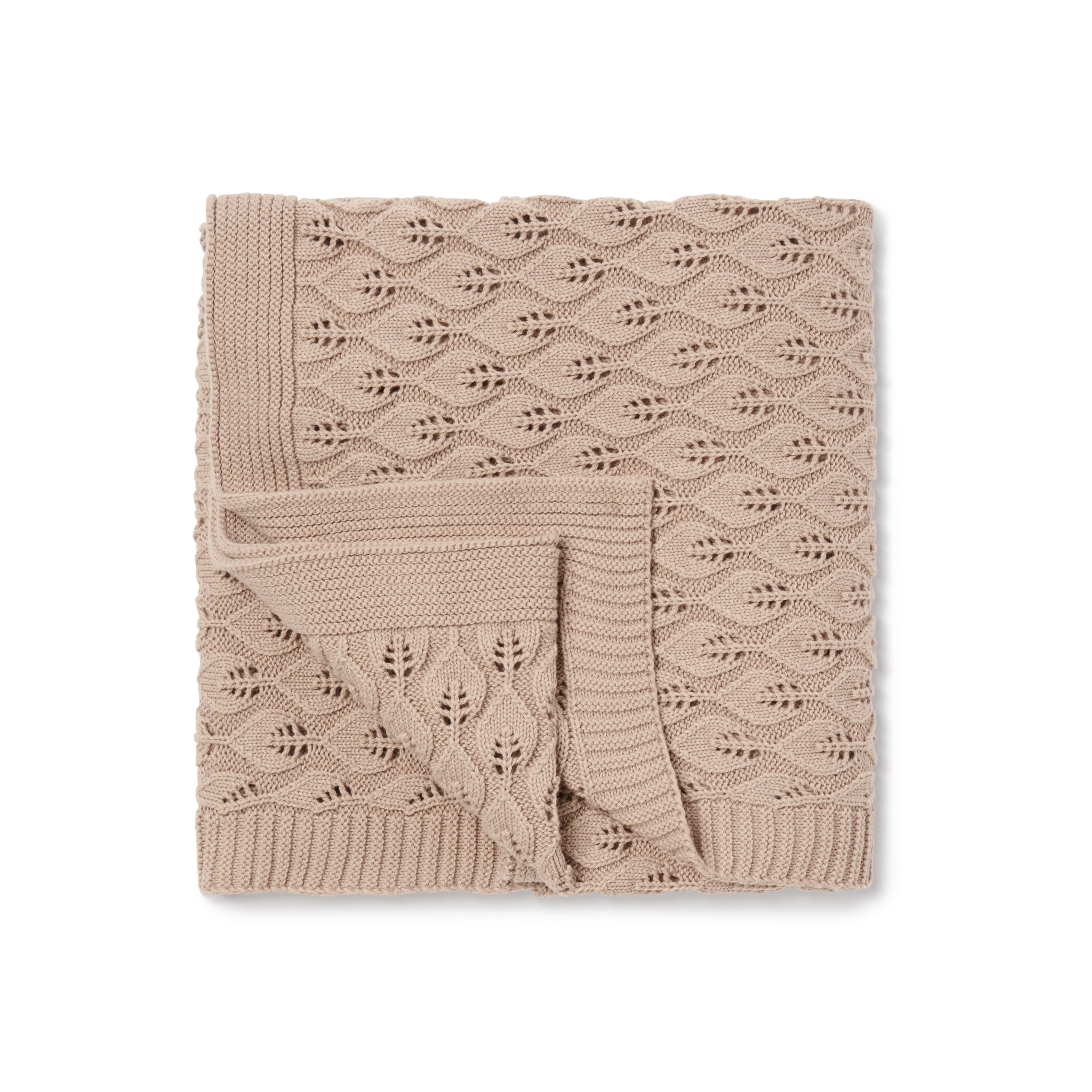 Taupe knit blanket best sale