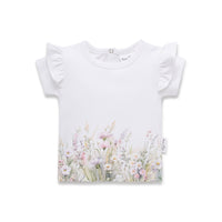 Flower Garden Print Flutter Tee