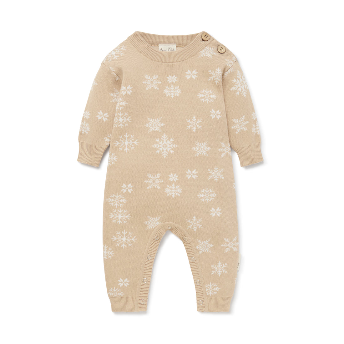 Baby Knitted Boy Girl Snowflake Knit Romper