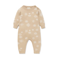 Baby Knitted Boy Girl Snowflake Knit Romper