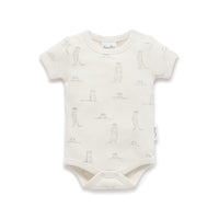 Baby Newborn Animal Ribbed Bodysuit Meerkat Rib AOP Onesie