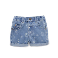 Mid Denim Safari Shorts