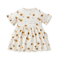 Baby & Toddler Girl Sunflower Skater Dress Party Natural