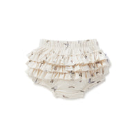 Baby Girls Bird Swallow Ruffle Bloomers Natural