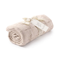 Sand Fleck Knit Leaf Blanket