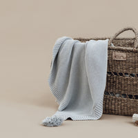 Blue Marle Chunky Knit Blanket