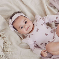 Baby Girls Ribbed Pink Butterfly Rib Headband