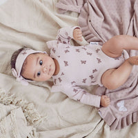 Baby Girls Ribbed Pink Butterfly Rib Headband