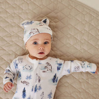 Snow Animals Zip Romper