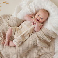Cotton Natural Sand Muslin Baby Blanket Swaddle Wrap