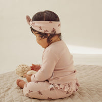 Baby Girls Ribbed Pink Butterfly Rib Headband