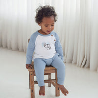 Snow Wolf Print LS Tee