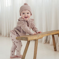 Baby Girls Pink Butterfly Rib Ruffle Leggings Cute