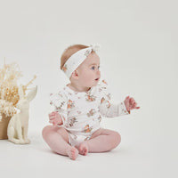 Baby Girls Bow Vintage Meadow Headband Flowers