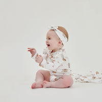 Baby Girls Bow Vintage Meadow Headband Flowers