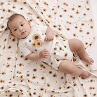 Baby Girls Floral Sunflower Baby Wrap Swaddle Blanket