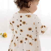 Baby & Toddler Girl Sunflower Skater Dress Party Natural
