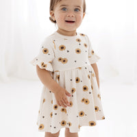 Baby & Toddler Girl Sunflower Skater Dress Party Natural