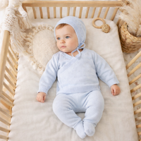 Heirloom Knit 4 Piece Gift Set - Blue