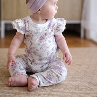 Daisy Floral Lace Trim Leggings