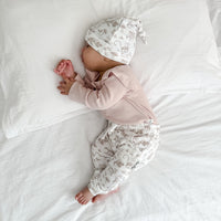 Pale Pink Rib Flutter Onesie