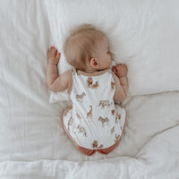 Baby Boys Animal All In One Savanna Henley Romper