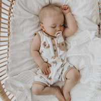 Baby Boys Animal All In One Savanna Henley Romper