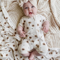 Baby Girls Floral Sunflower Baby Wrap Swaddle Blanket