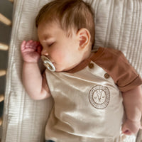 Lion Embroidered Raglan Tee