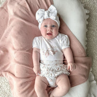 Blossom Print Puff Sleeve Onesie