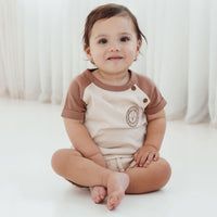 Lion Embroidered Raglan Tee