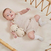 Oatmeal Knit Pointelle Romper