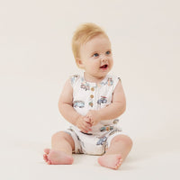 Baby Boy Beach Life Henley Romper One-piece Playsuit