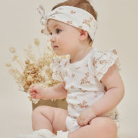 Aster & Oak Organic Cotton Girls Pretty Blossom AOP Onesie